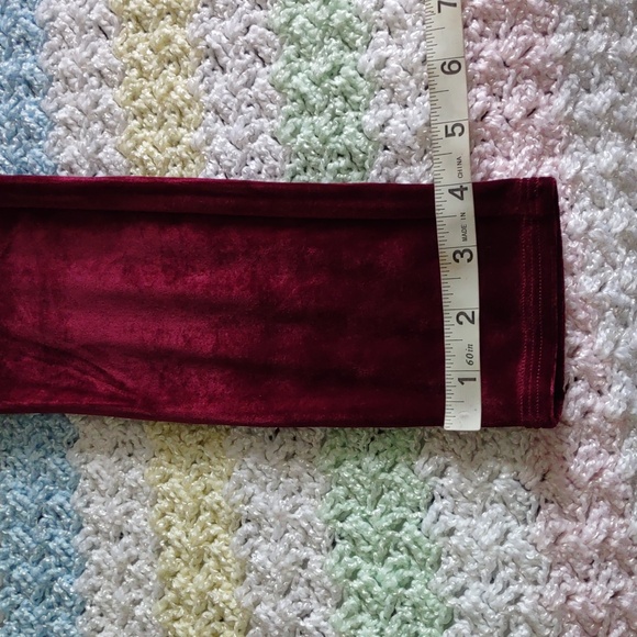 NWT Spanx Large Rich Burgundy Velvet Leggings - Picture 6 of 16